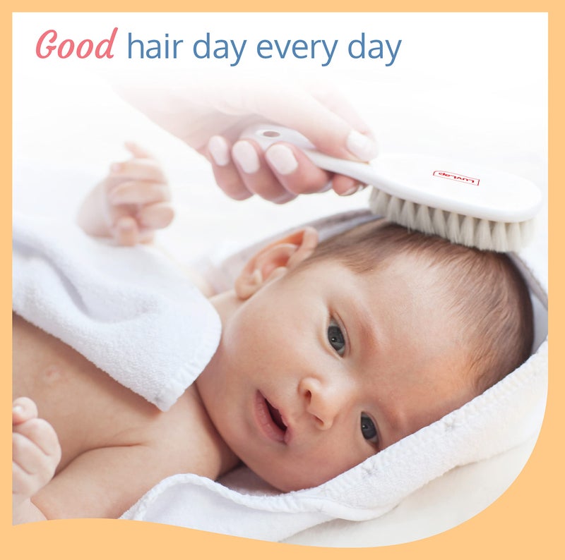 Luv Lap LuvLap Elegant Baby Hair Brush and Comb Set, 0m+ (White) - Image 2